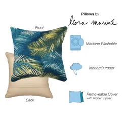 Liora Manne Marina Palm Border Indoor/Outdoor Pillow -Safavieh Store 6167572 ALT2