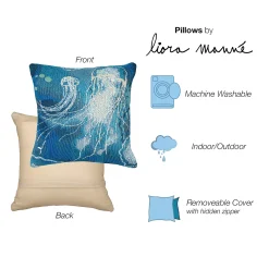 Liora Manne Marina Jellyfish Indoor/Outdoor Pillow -Safavieh Store 6167579 ALT2