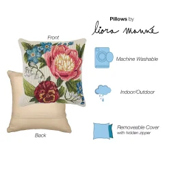 Liora Manne Marina Secret Garden Indoor/Outdoor Pillow -Safavieh Store 6167634 ALT2