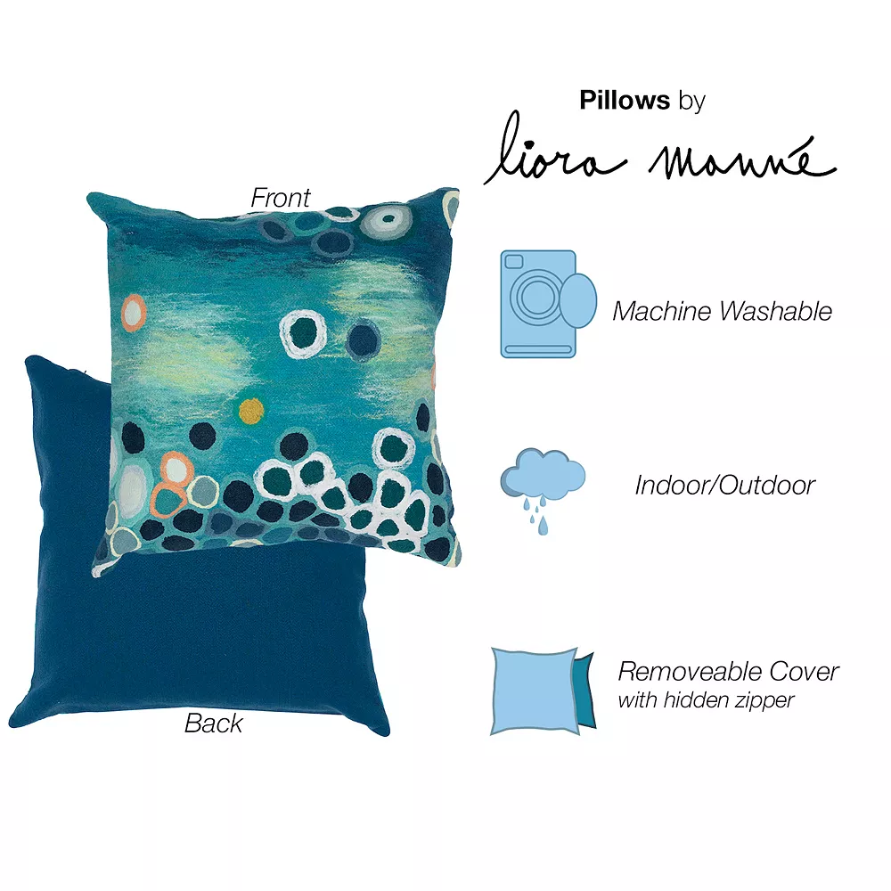 Liora Manne Visions IV Sunken Treasure Indoor/Outdoor Pillow 4 Liora Manne Visions IV Sunken Treasure Indoor/Outdoor Pillow - Image 2