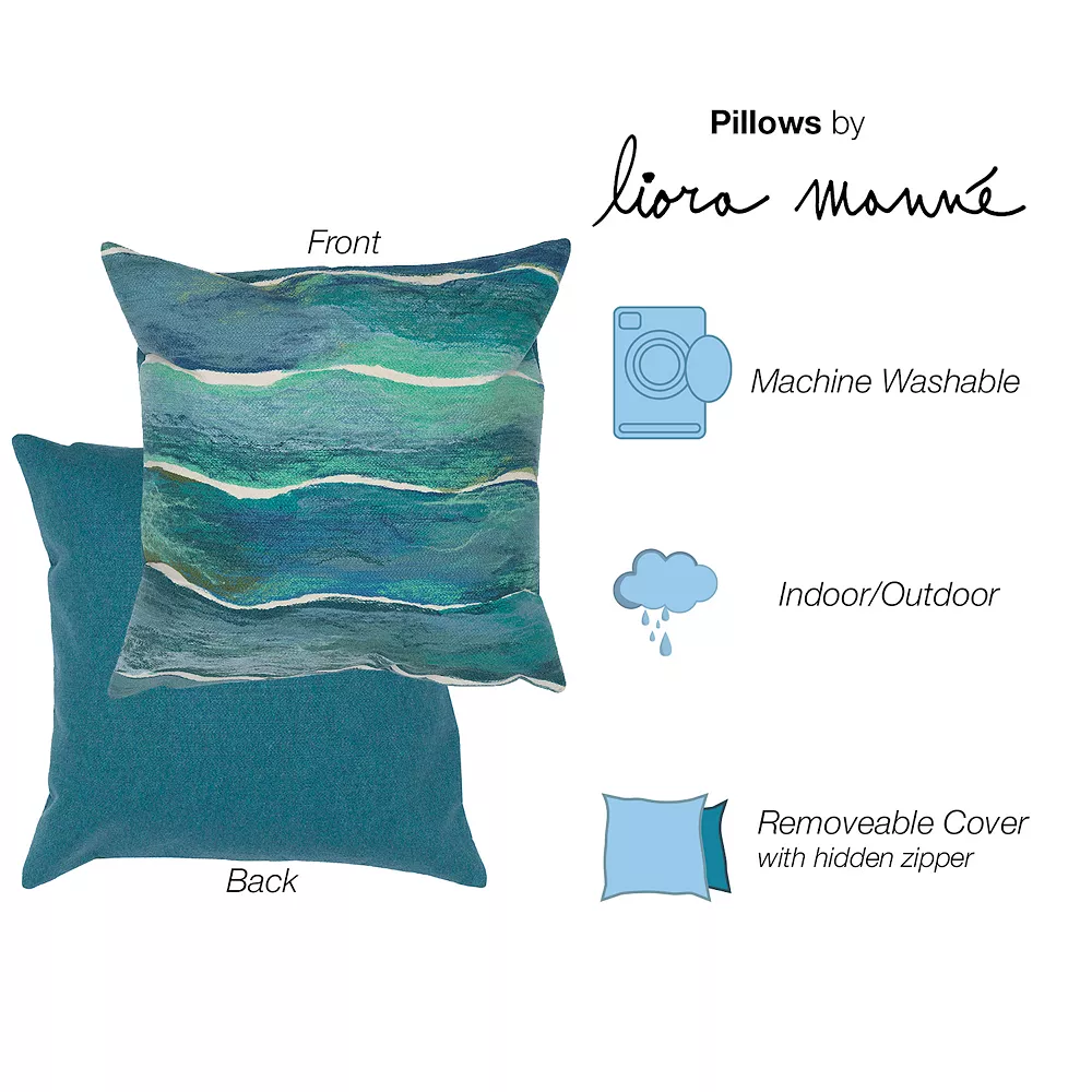 Liora Manne Visions IV Swell Indoor/Outdoor Pillow 4 Liora Manne Visions IV Swell Indoor/Outdoor Pillow - Image 2