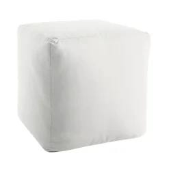 Sorra Home Indoor/Outdoor Sunbrella Foam Pouf - Canvas Natural