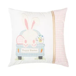C&F Home Bunny In Truck Happy Easter Throw Pillow