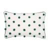 Carol & Frank Jungle Green Dots Lumbar Throw Pillow