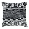 Benzara 18 X 18 Jacquard Square Decorative Cotton Accent Throw Pillow With Soft Boho Tribal Pattern, Black, White