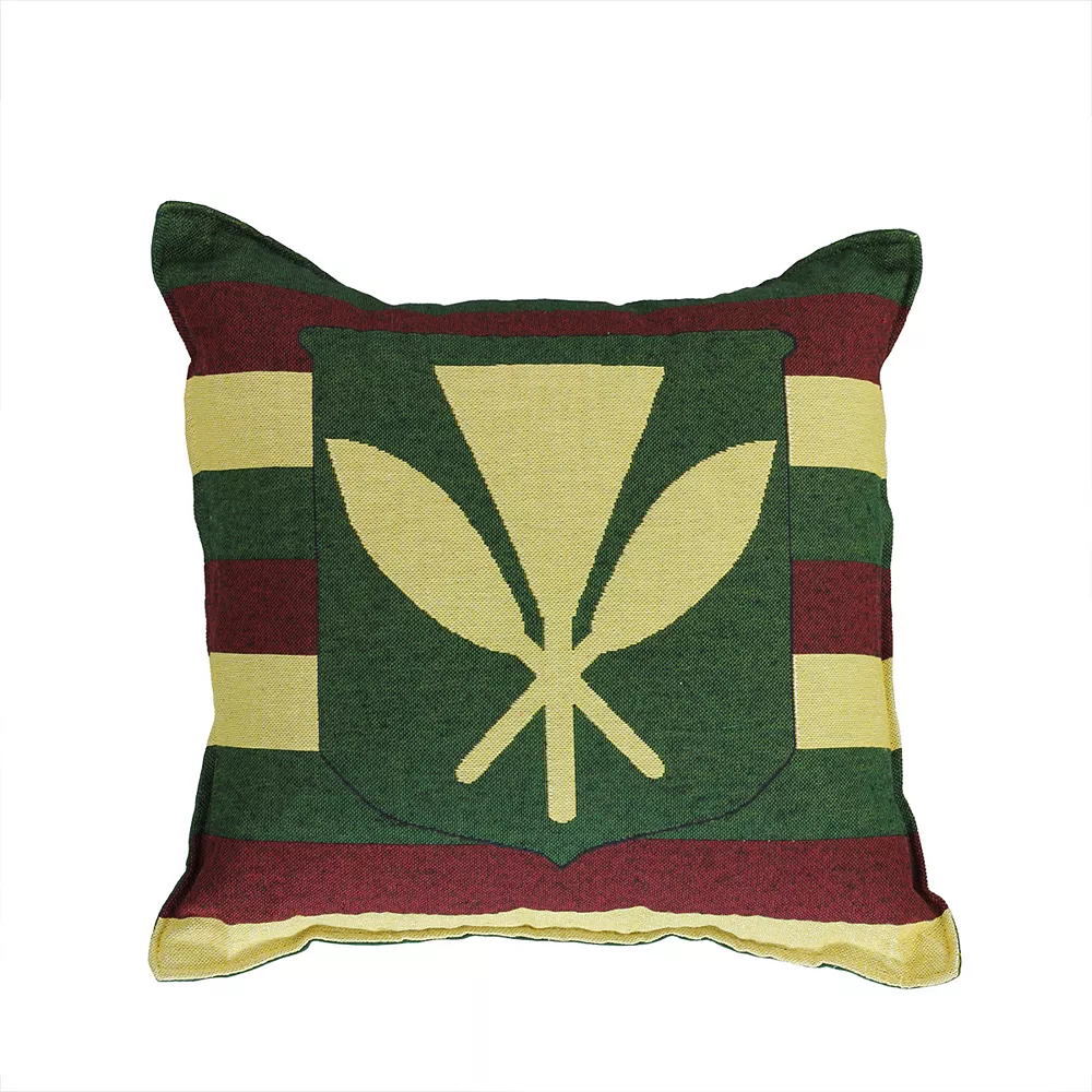 Simply Home 17" Green And Yellow Hawaiian Coat Of Arms Square Throw Pillow 3 Simply Home 17" Green And Yellow Hawaiian Coat Of Arms Square Throw Pillow