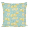 Christmas Central 18" Blue And Yellow Tropical Lemons Square Throw Pillow -Safavieh Store 6195137