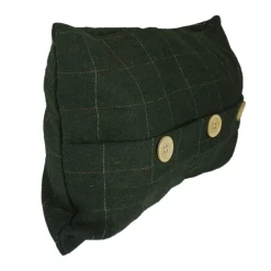 Christmas Central 20" Green And Beige Rectangular Velvet Throw Pillow With Buttons -Safavieh Store 6195172 ALT