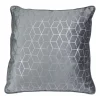 Christmas Central 19" Gray And Silver Velvet Throw Pillow With Geometric Design -Safavieh Store 6195190