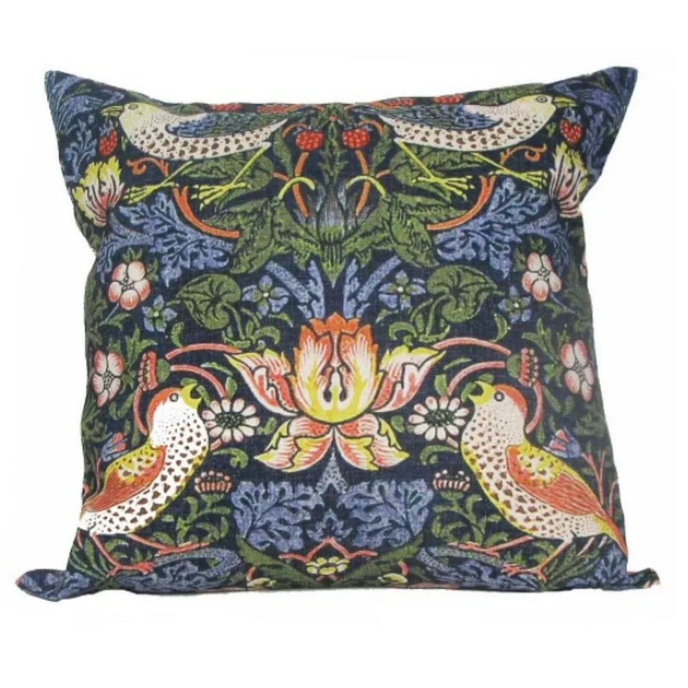 Golden Hill Studio 18" Blue And Green Swirl Floral Birds Throw Pillow With Insert 3 Golden Hill Studio 18" Blue And Green Swirl Floral Birds Throw Pillow With Insert