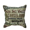 Simply Home 17" Green And Red Square Sipapu Ski Resort Throw Pillow -Safavieh Store 6195244