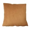 Christmas Central 16" Orange Contemporary Textured Square Throw Pillow