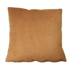 Christmas Central 16" Orange Contemporary Textured Square Throw Pillow