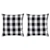 Contemporary Home Living Set Of 2 Black And White Buffalo Check Pillow Cover 20" 2 Contemporary Home Living Set Of 2 Black And White Buffalo Check Pillow Cover 20" -Safavieh Store 6203597