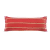 Laddha Home Designs 36" Red And Tan Striped Rectangular Lumbar Pillow -Safavieh Store 6203623
