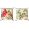 Woven Textile Company 4” White And Red Cardinals In Flowers Square Pillow -Safavieh Store 6203705