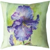 Contemporary Home Living 18" Square Climaweave Pillow With Iris Design -Safavieh Store 6203711