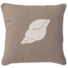 A&B Home 17.5" Tan Brown And White Conch Shell Square Pillow -Safavieh Store 6203735