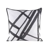 Contemporary Home Living 24" White And Black Intersections Pillow With Goose Down Insert -Safavieh Store 6203738