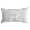 Outdoor Living And Style 13" X 20" Gray And White Rectangular "Be Our Guest" Indoor And Outdoor Embroidered Lumbar Pillow 1 Outdoor Living And Style 13" X 20" Gray And White Rectangular "Be Our Guest" Indoor And Outdoor Embroidered Lumbar Pillow -Safavieh Store 6203784