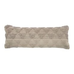 Laddha Home Designs 36" Black And Ivory Geometric Rectangular Lumbar Pillow