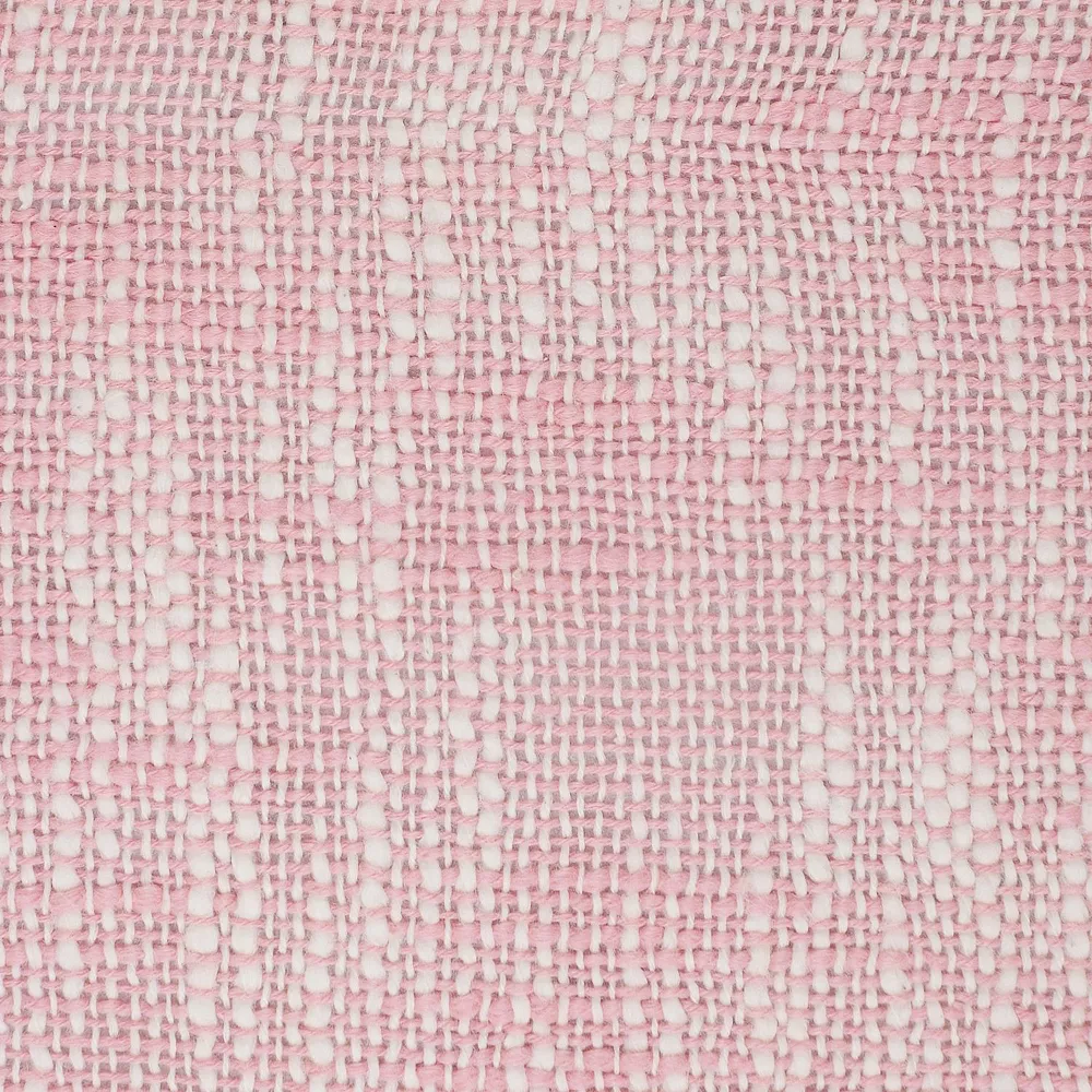 Laddha Home Designs 20" Pink And Gray Handmade Square Throw Pillow With Fringe 4 Laddha Home Designs 20" Pink And Gray Handmade Square Throw Pillow With Fringe - Image 2