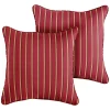 Outdoor Living And Style Set Of 2 Red And Black Stripes Decorative Square Pillows 18" -Safavieh Store 6203859