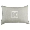Outdoor Living And Style 20" Granite Gray And White Embroidered Monogram "O" Rectangular Lumbar Pillow 2 Outdoor Living And Style 20" Granite Gray And White Embroidered Monogram "O" Rectangular Lumbar Pillow -Safavieh Store 6203870