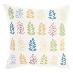 Mina Victory Leaves & Chevron Multicolor Outdoor Throw Pillow