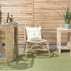 Mina Victory Leaves & Chevron Multicolor Outdoor Throw Pillow -Safavieh Store 6214924 ALT3