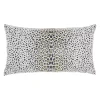Mina Victory Leopard White Black Outdoor Throw Pillow