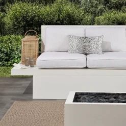 Mina Victory Leopard White Black Outdoor Throw Pillow -Safavieh Store 6214929 ALT3