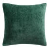 PiccoCasa Chenille Throw Cushion Pillow Covers Soft Decorative Water Repellent 16"x16" 2 PiccoCasa Chenille Throw Cushion Pillow Covers Soft Decorative Water Repellent 16"x16" -Safavieh Store 6216043 Emerald Green