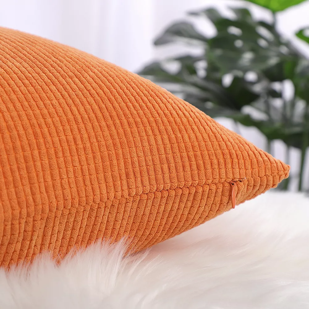 PiccoCasa Throw Pillow Cover Corn Stripe Throw Pillow Case Shell For Sofa 2 Pcs 12"x18" 6 PiccoCasa Throw Pillow Cover Corn Stripe Throw Pillow Case Shell For Sofa 2 Pcs 12"x18" - Image 4