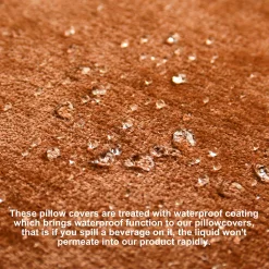 PiccoCasa Set Of 2 Soft Chenille Throw Pillow Covers Water Repellent 18"x18" -Safavieh Store 6239675 ALT2