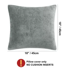 PiccoCasa Soft Chenille Throw Pillow Covers Water Repellent 18"x18" 9 PiccoCasa Soft Chenille Throw Pillow Covers Water Repellent 18"x18" -Safavieh Store 6239794 ALT3