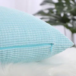 PiccoCasa Set Of 2 Corduroy Waist Throw Pillow Case Throw Pillow Covers Home Sofa Bed 20"x20" -Safavieh Store 6239980 ALT3