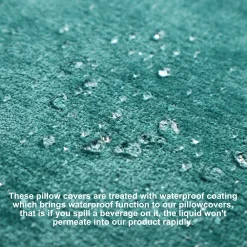 PiccoCasa Set Of 2 Soft Water Repellent Throw Pillow Covers 20"x20" -Safavieh Store 6239985 ALT2