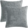 PiccoCasa Set Of 2 Soft Water Repellent Throw Pillow Covers 20"x20" -Safavieh Store 6239985 Light Gray